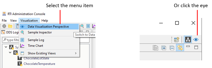 Data Visualization Icon in Admin Console