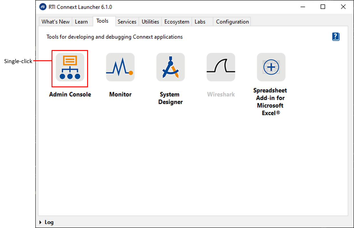 Open Admin Console in Launcher