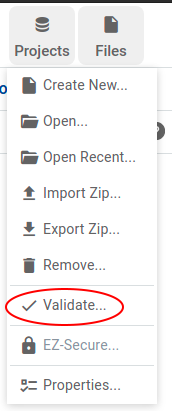 Choosing a project to validate