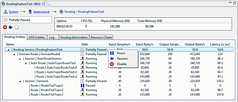 Routing Service entities