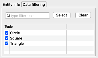 Domain view filter tab