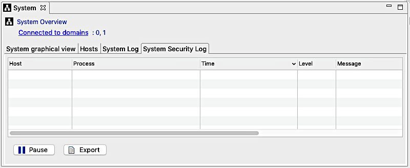 System view security log