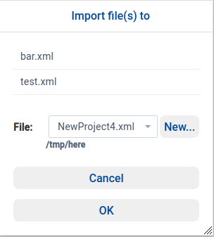 Selecting which file to import