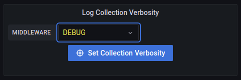 Grafana dashboard log collection debug setting