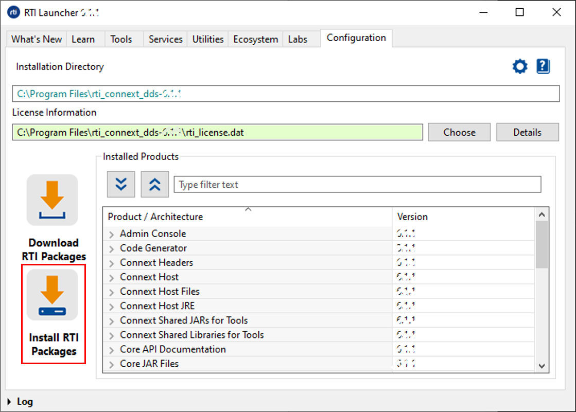 Install RTI Packages