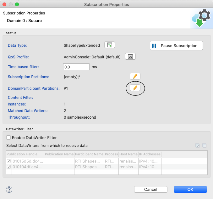 Change current subscription dialog