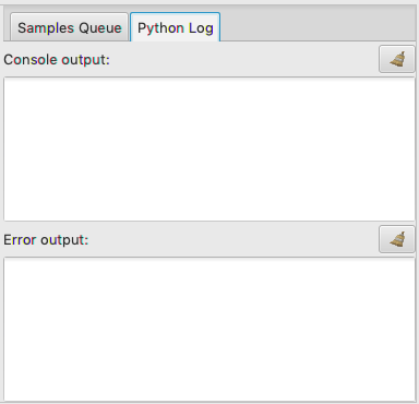 Empty python output log