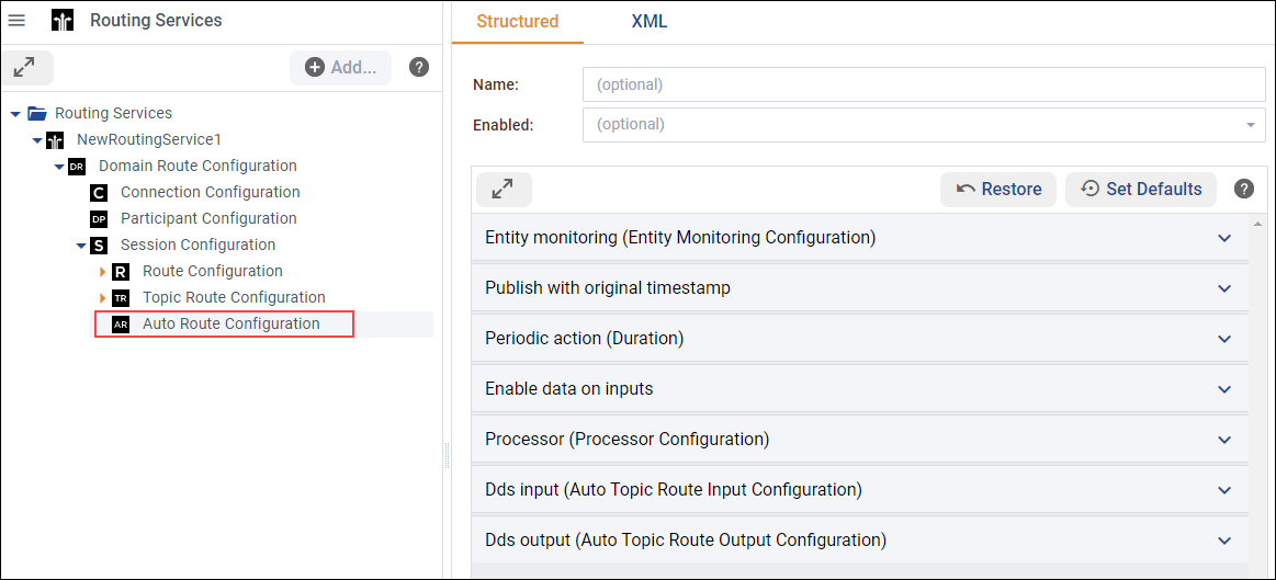 Setting Auto Route DDS Input/Output