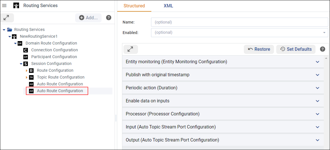 Setting Auto Route non-DDS Input/Output