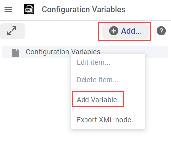 Adding a configuration variable