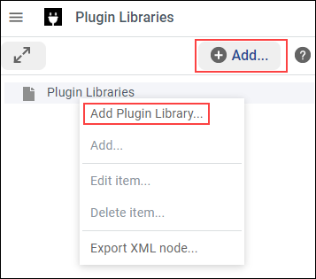Adding a plugin library
