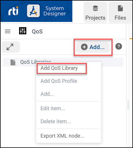 Adding a QoS library