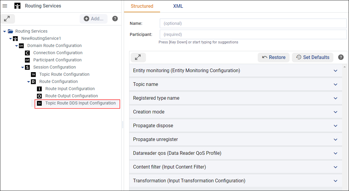 Setting DDS Inputs in Route