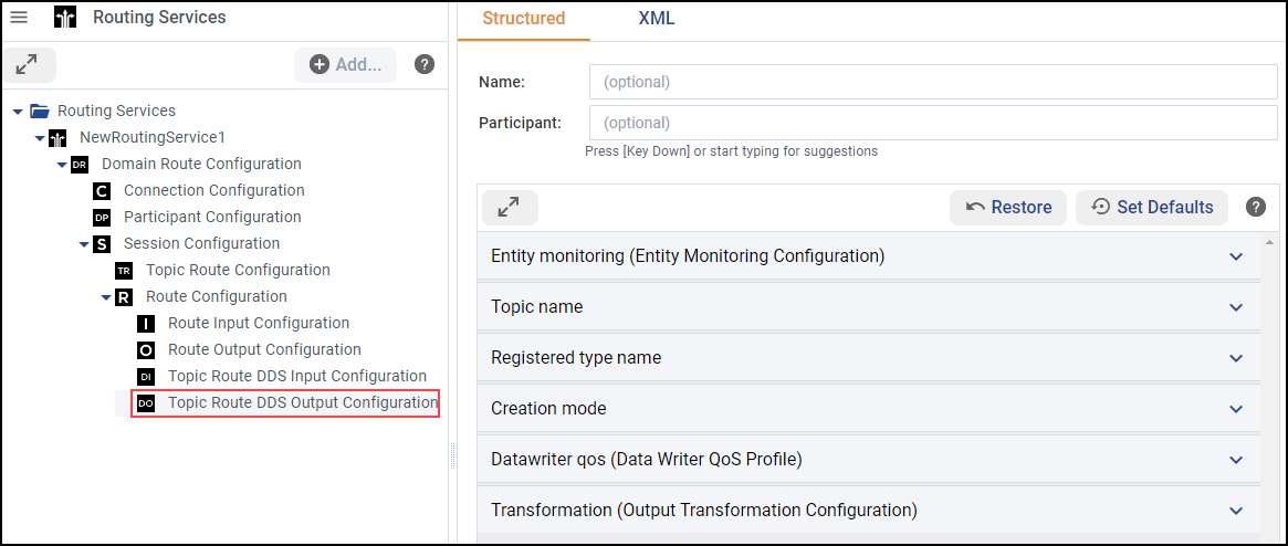 Setting DDS Output in Route