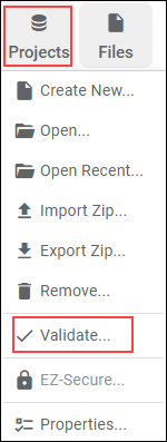 Choosing a project to validate