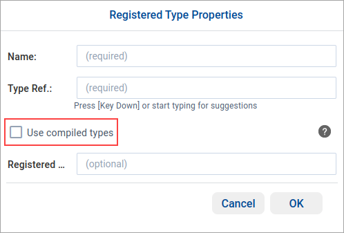 Use Compiled Types Checkbox