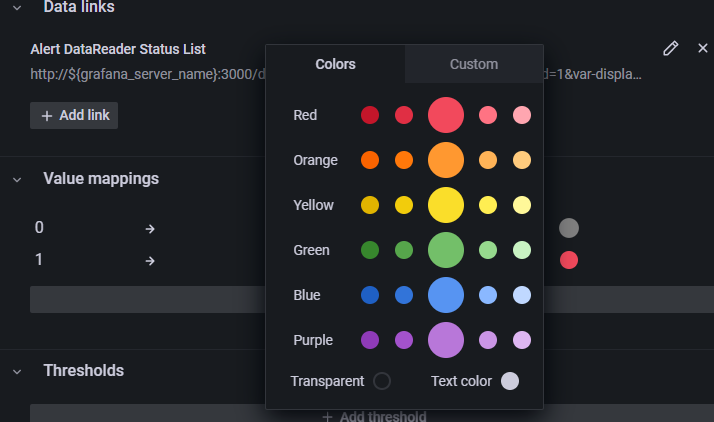 Alive Instances Indicator Base Color Select
