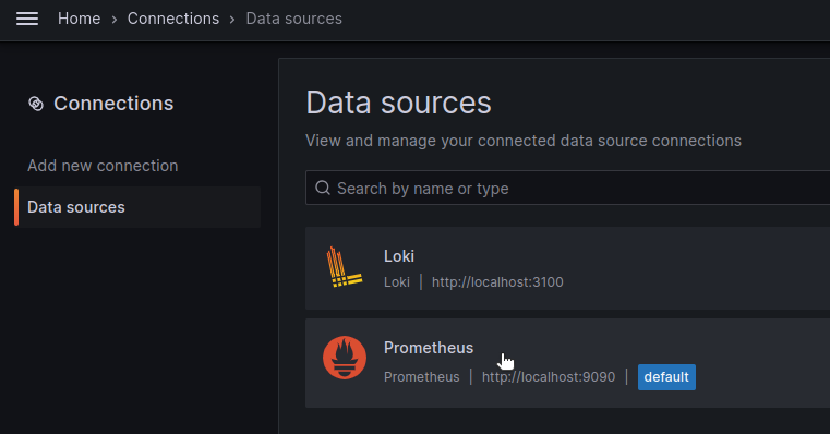 Grafana Prometheus Data Source Select