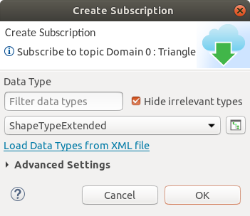 Subscription dialog creation