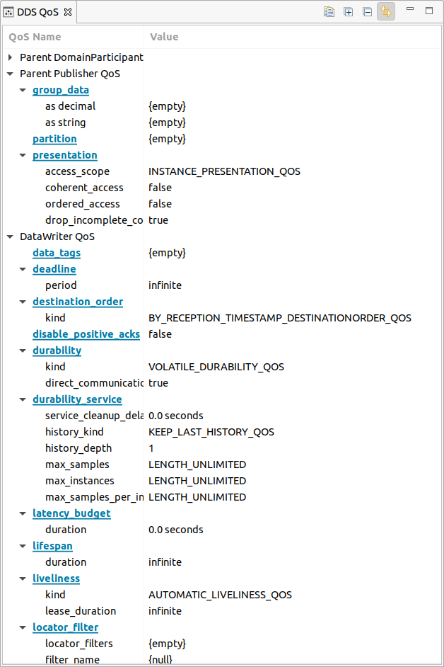 DDS Qos View