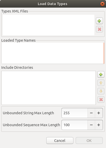 Load data type dialog