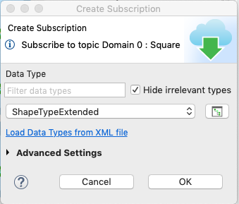 Subscription dialog default