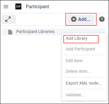 Adding a participant library