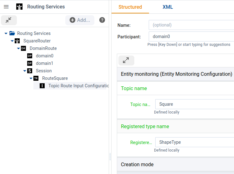 Routing Service Input