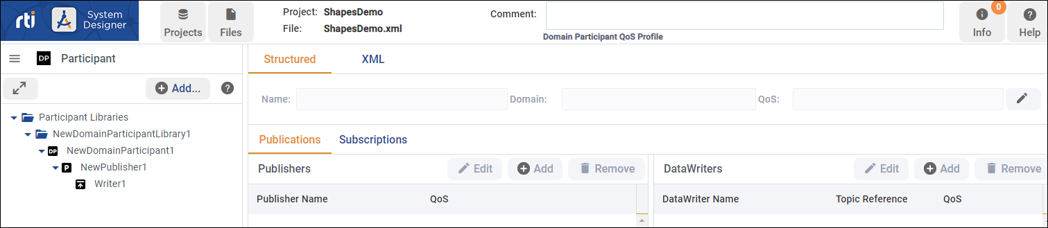 System Designer's toolbar