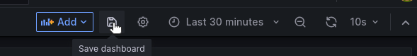 Grafana Save Icon