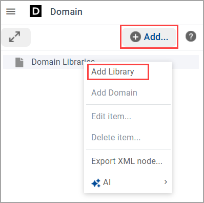Adding a domain library