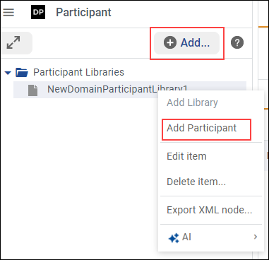 Adding a participant to a library