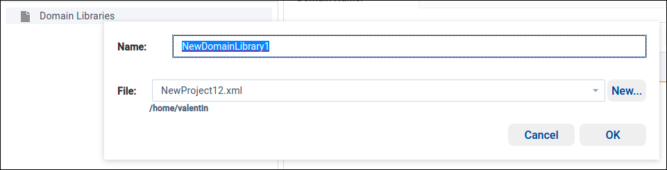Naming a domain library