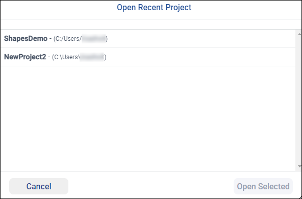 Seeing recent projects