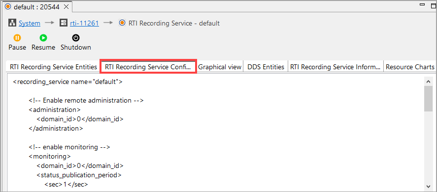 Recording service 4 recorder configuration