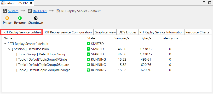 Recording service 4 replay entities