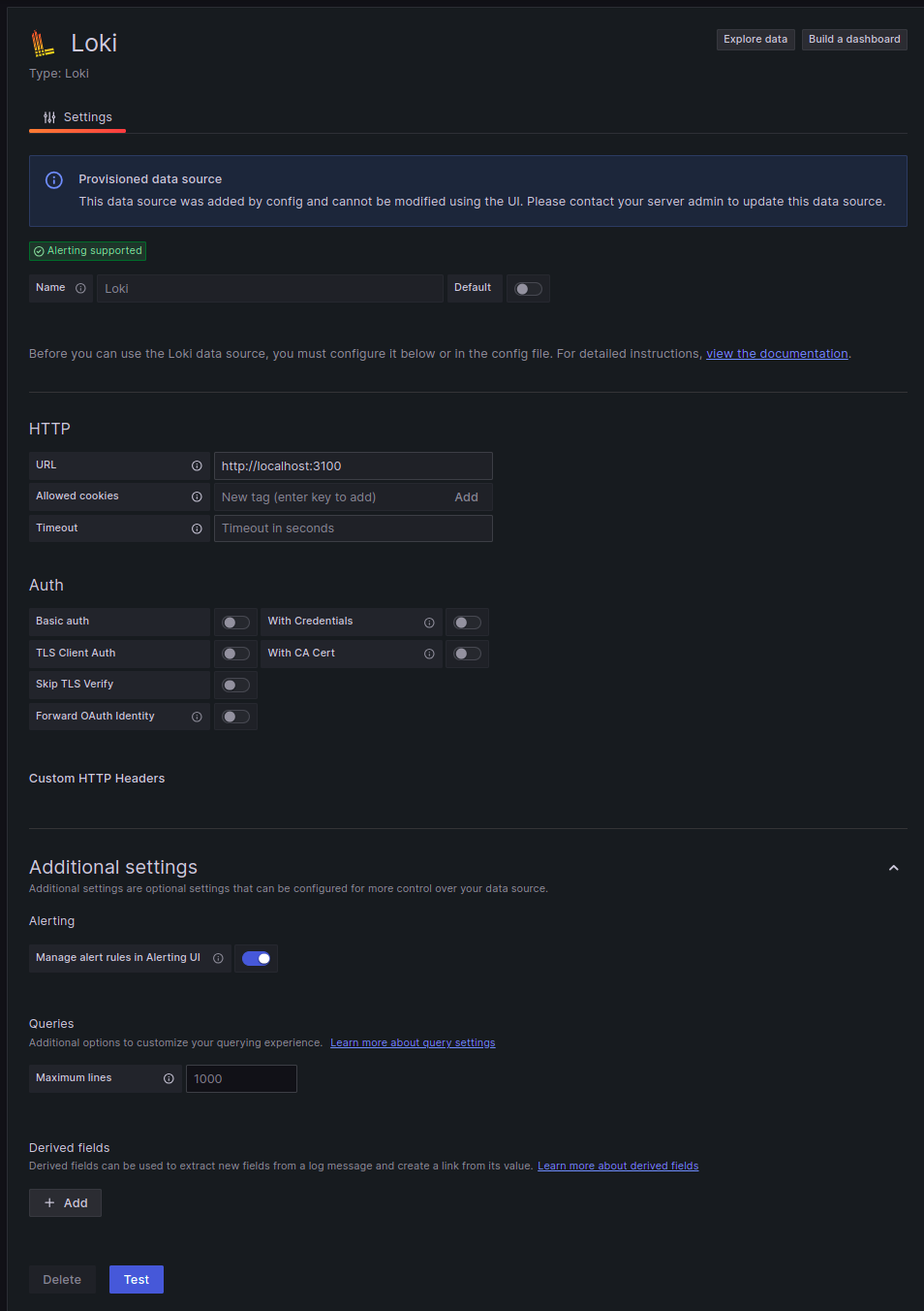 Grafana Loki Config
