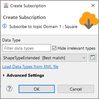 Subscription dialog creation