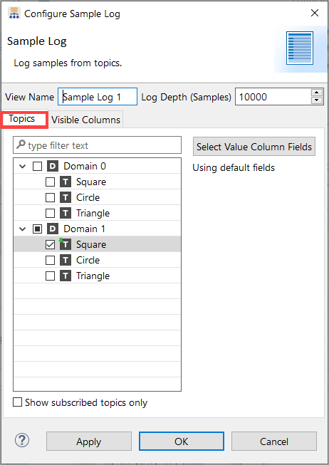 Sample configure dialog