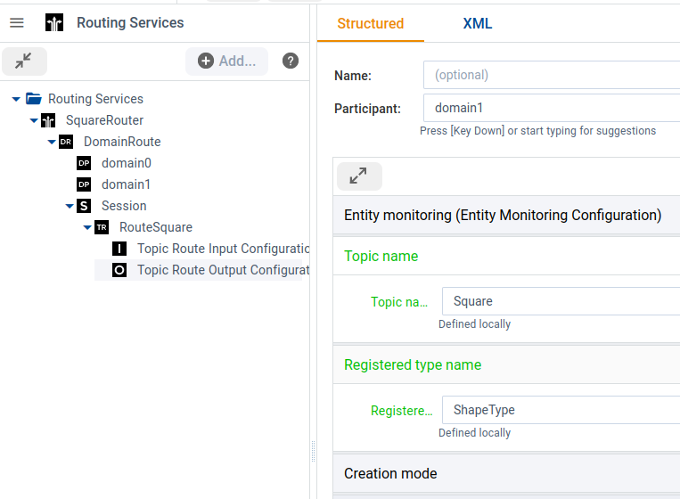 Routing Service Output