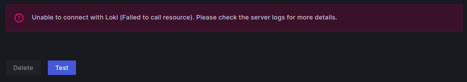 Grafana Loki Fail