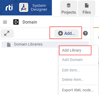 Adding a domain library