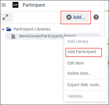 Adding a participant to a library
