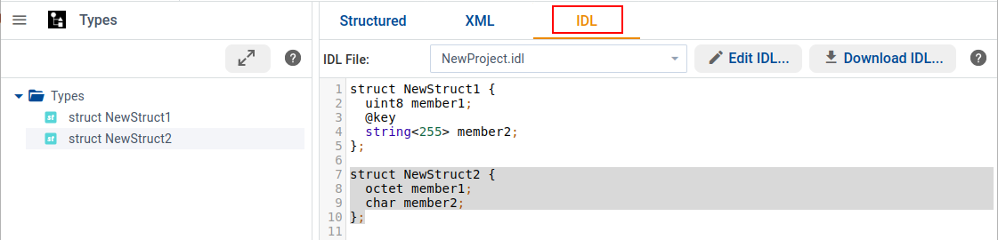 Seeing the IDL definition