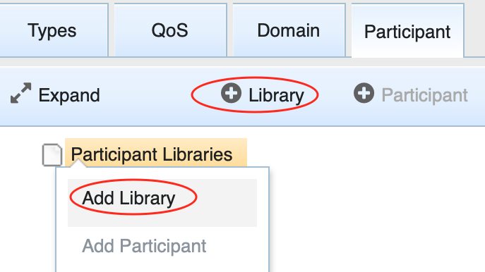 Adding a participant library