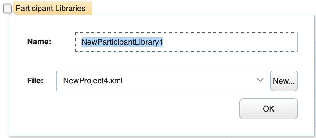 Adding participant library details