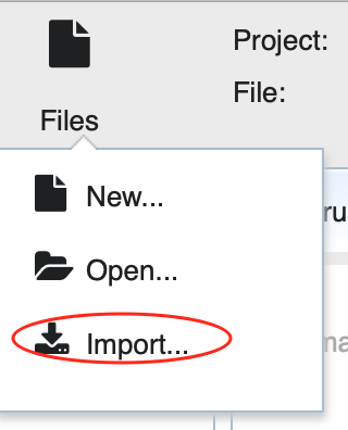 Importing a file