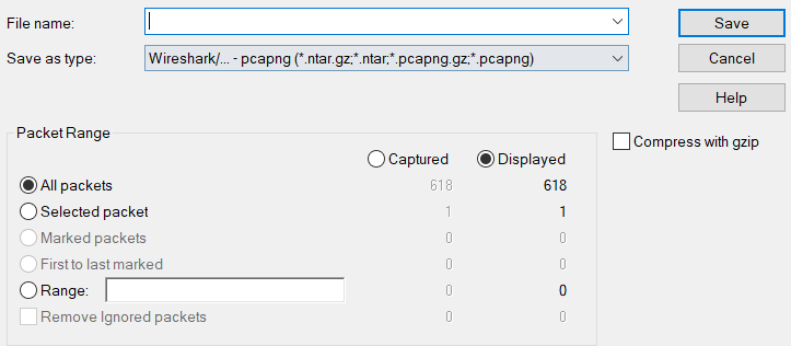 Export Specified Packets